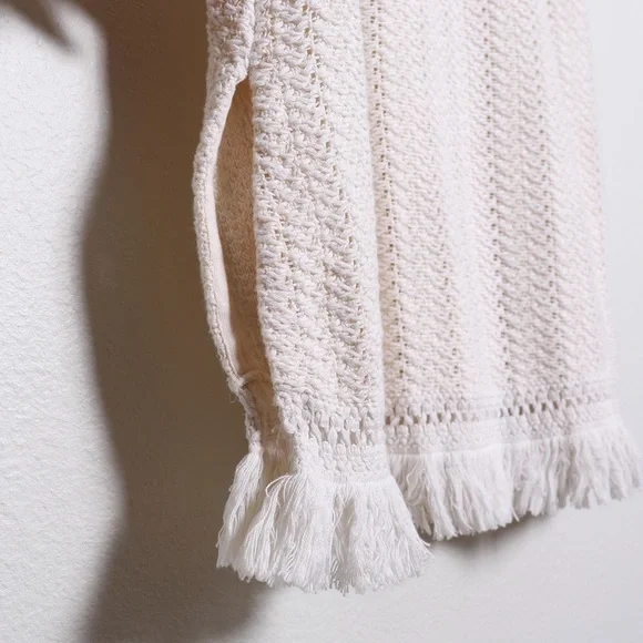 Knitted & Knotted Boho Crochet Knit Fringe Tunic - Picture 5 of 8
